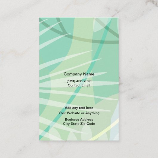 Tropische Bloemen Sieraden Display Kaarten Visitekaartje (Achterkant)