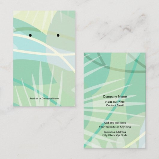 Tropische Bloemen Sieraden Display Kaarten Visitekaartje (Voorkant / Achterkant)