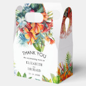 Tropische Bloemen Strand Bruiloft Bedankdoosjes (Geopend)