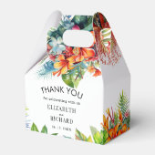 Tropische Bloemen Strand Bruiloft Bedankdoosjes (Voorkant Zijde)