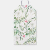 Tropische bloemen strand bruiloft cadeaulabel (Achterkant)