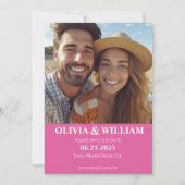 Tropische bloemen strand en bestemming bruiloft save the date (Achterkant)