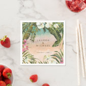 Tropische Bloemen Strand Zomer bruiloft servetten (Insitu)