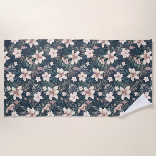 Tropische bloemen strandlaken (Voorkant)