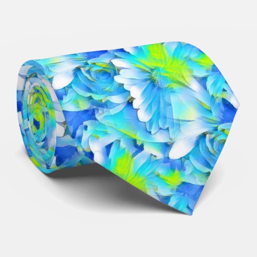 Tropische bloemen stropdas (Opgerold)
