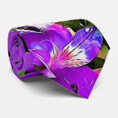 Tropische bloemen stropdas (Opgerold)