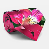 Tropische bloemen stropdas (Opgerold)