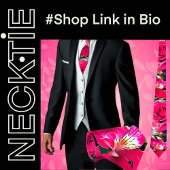 Tropische bloemen stropdas