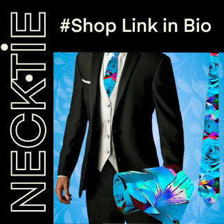 Tropische bloemen stropdas