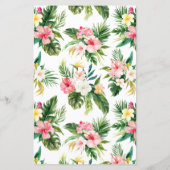 Tropische bloemen Summer Christening (Achterkant)