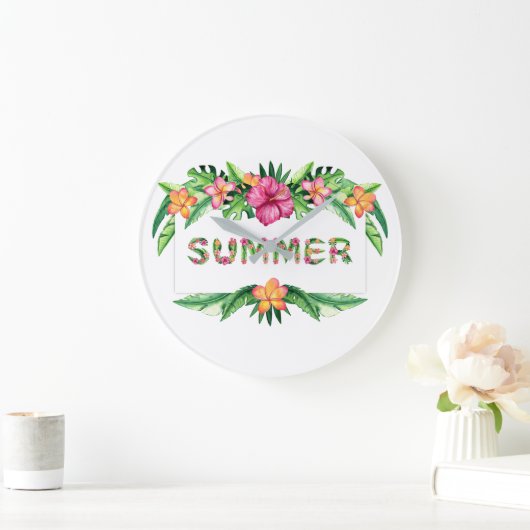 Tropische bloemen Summer Fun Grote Klok (Huis)