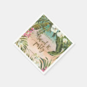 Tropische Bloemen Sweet 16 Party servetten (Hoek)