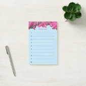 Tropische Bloemen Te Doen Lijst Op Lichtblauw Post-it® Notes (Kantoor)