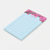 Tropische Bloemen Te Doen Lijst Op Lichtblauw Post-it® Notes (Schuin)