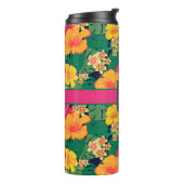 Tropische bloemen thermosbeker (Gedraaid links)