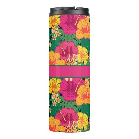 Tropische bloemen thermosbeker (Achterkant)