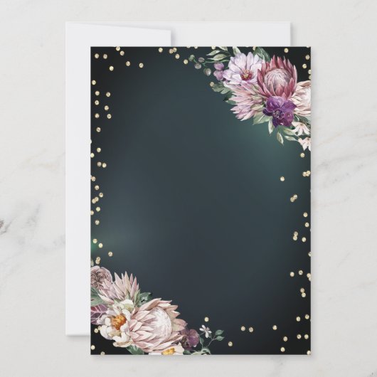 Tropische Bloemen Tiara Diamanten Groen 75e Kaart (Achterkant)