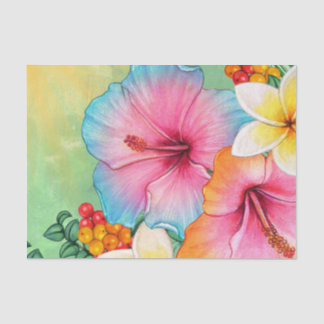 Tropische bloemen tissuepapier