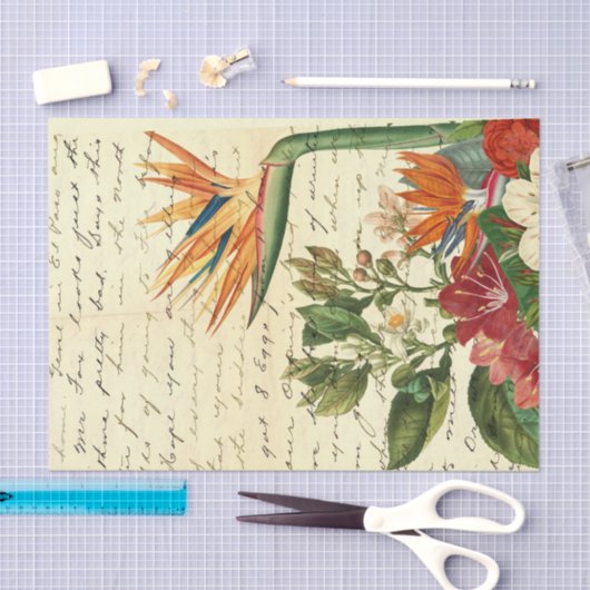  tropische bloemen tissuepapier (Craft)