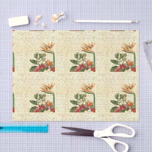  tropische bloemen tissuepapier (Craft)