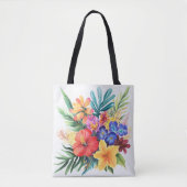 Tropische bloemen tote bag (Voorkant)