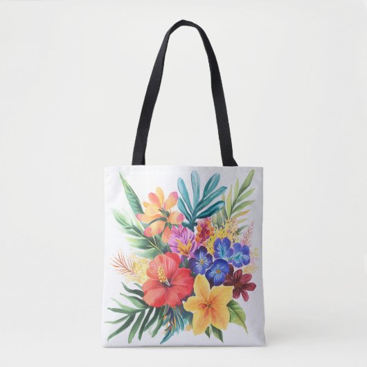 Tropische bloemen tote bag (Voorkant)