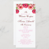 Tropische Bloemen Trouwprogramma Programmakaart (Voorkant / Achterkant)