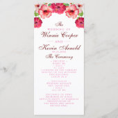 Tropische Bloemen Trouwprogramma Programmakaart (Voorkant)