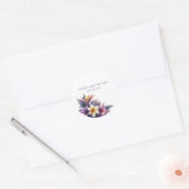 Tropische Bloemen- Trouwstickers Ronde Sticker (Envelop)