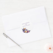 Tropische Bloemen- Trouwstickers Ronde Sticker (Envelop)