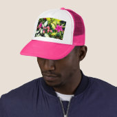 Tropische bloemen trucker pet (In situ)