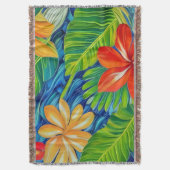 Tropische bloemen twee deken (Voorkant Verticaal)