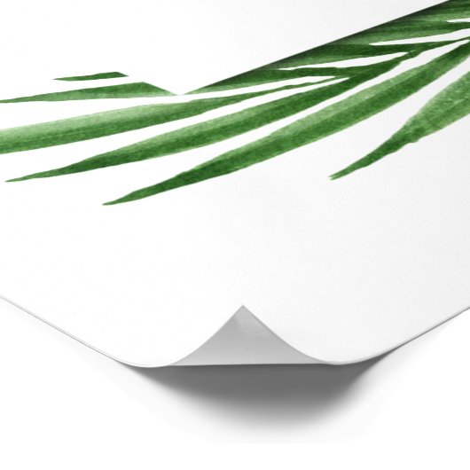 Tropische Bloemen Tweeling 1e Verjaardag Welkomstb Poster (Hoek)