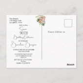 Tropische bloemen uitnodiging 90e verjaardag (Achterkant)