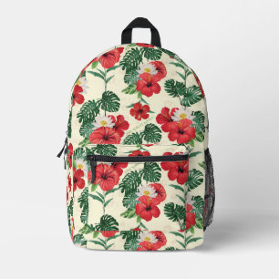 Tropische bloemen van de witte lotus bedrukte rugzak