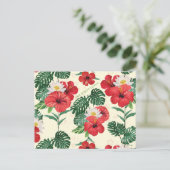 Tropische bloemen van de witte lotus briefkaart (Staand voorkant)