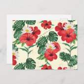 Tropische bloemen van de witte lotus briefkaart (Voorkant / Achterkant)