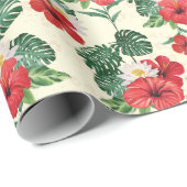 Tropische bloemen van de witte lotus cadeaupapier (Rol Hoek)