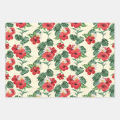 Tropische bloemen van de witte lotus inpakpapier vel (Voorkant 3)