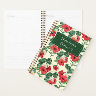 Tropische bloemen van de witte lotus planner