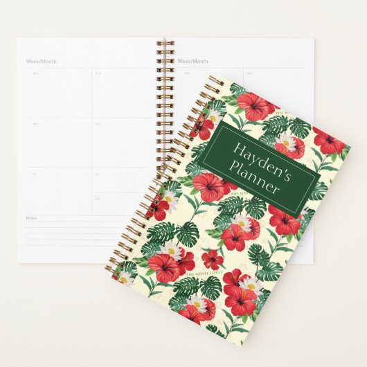 Tropische bloemen van de witte lotus planner (Display)
