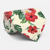 Tropische bloemen van de witte lotus stropdas (Opgerold)