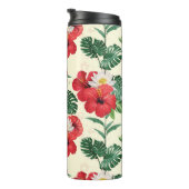 Tropische bloemen van de witte lotus thermosbeker (Geroteerd rechts)