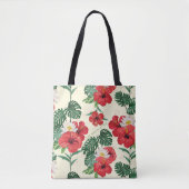 Tropische bloemen van de witte lotus tote bag (Voorkant)