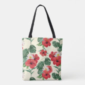 Tropische bloemen van de witte lotus tote bag (Achterkant)