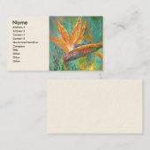 Tropische bloemen van het paradijsschilderen visitekaartje (Voorkant / Achterkant)
