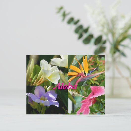 Tropische bloemen van Kauai Hawaii Briefkaart (Staand voorkant)