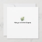 Tropische Bloemen Verjaardagswensen Kaart (Achterkant)
