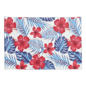 Tropische bloemen verlaten Kussensloop (Achterkant-Rechts)