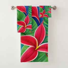 Tropische bloemen Vier Bad Handdoek